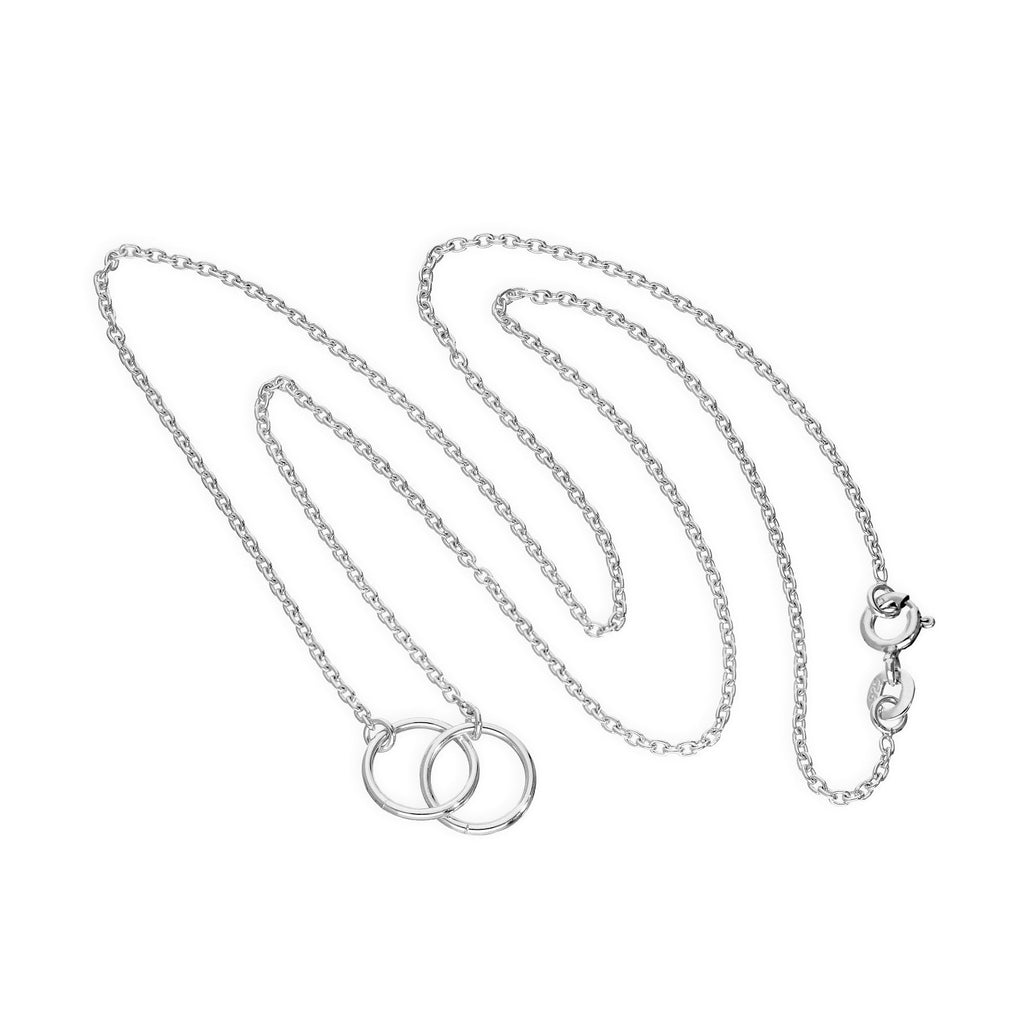Sterlingsilber Fein Belcher Kette Unendlichkeit Halskette
