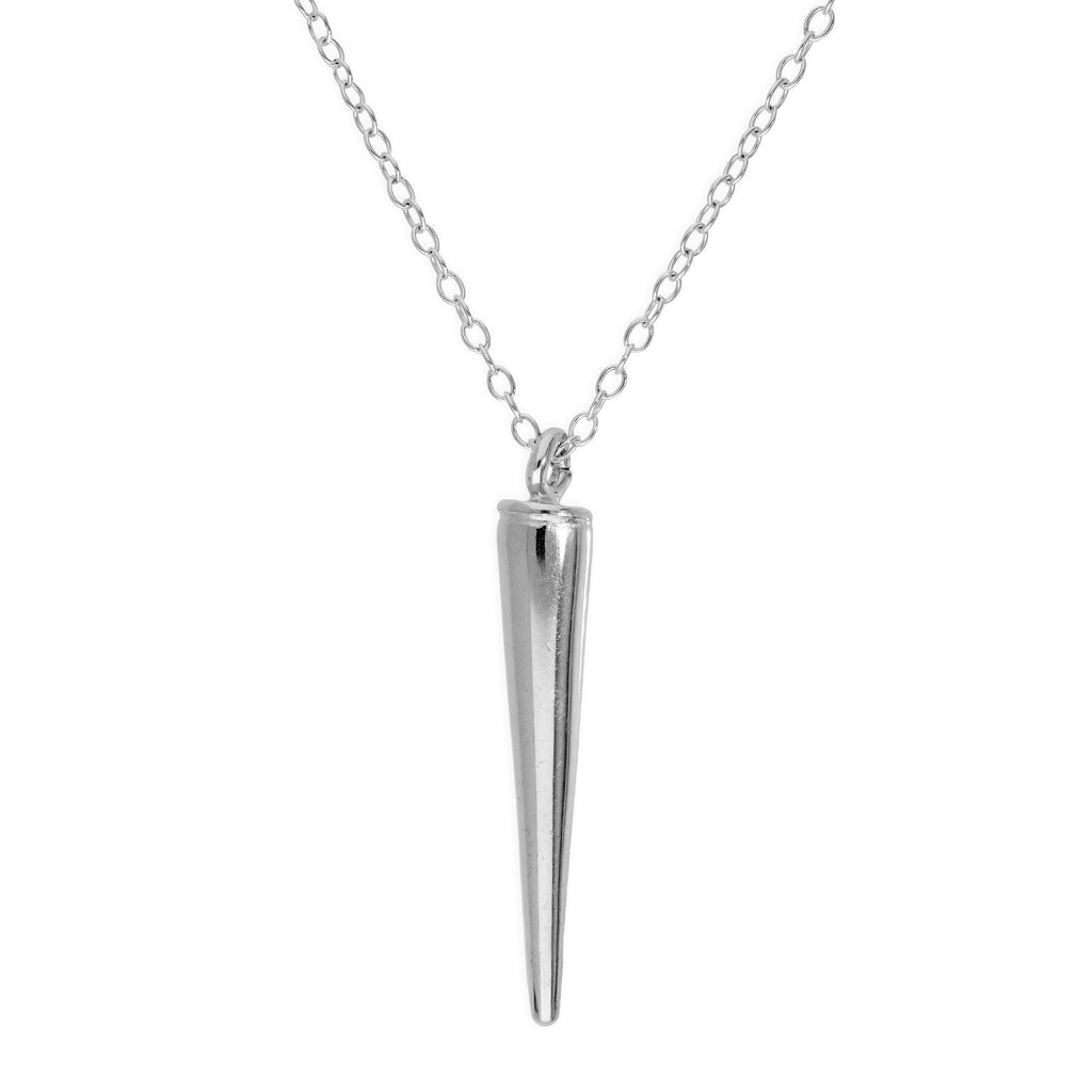 Fein Leicht Sterlingsilber Spurenkette mit Kegel Anhänger Halskette