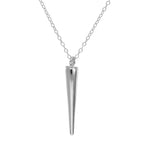 Fein Leicht Sterlingsilber Spurenkette mit Kegel Anhänger Halskette
