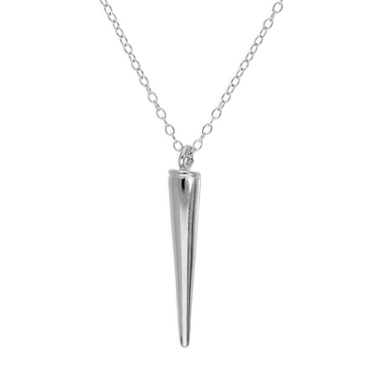 Fein Leicht Sterlingsilber Spurenkette mit Kegel Anhänger Halskette