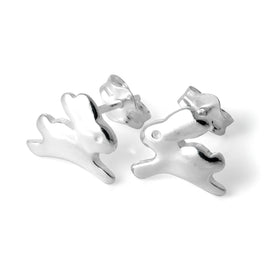 Sterlingsilber Hüpfendes Häschen Ohrstecker