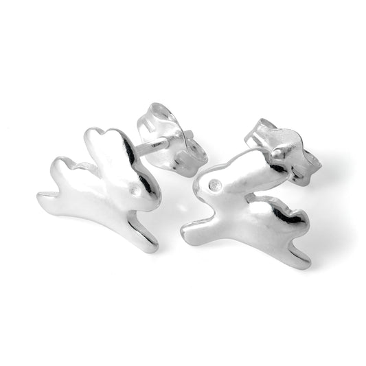 Sterlingsilber Hüpfendes Häschen Ohrstecker