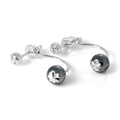 Diamantschliff Sterlingsilber Mantel Ohrstecker mit CZ Kristall