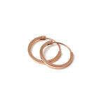 Roségold Sterlingsilber 1 mm Quadratische Schläferohrringe 12 mm - 40 mm