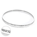 Sterlingsilber Diamantschliff 66 mm Stapel Armreif
