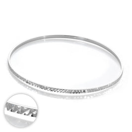 Sterlingsilber Diamantschliff 66 mm Stapel Armreif