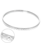 Diamantierter Stapel-Armreif aus Sterlingsilber mit Kuss-Design, 66 mm