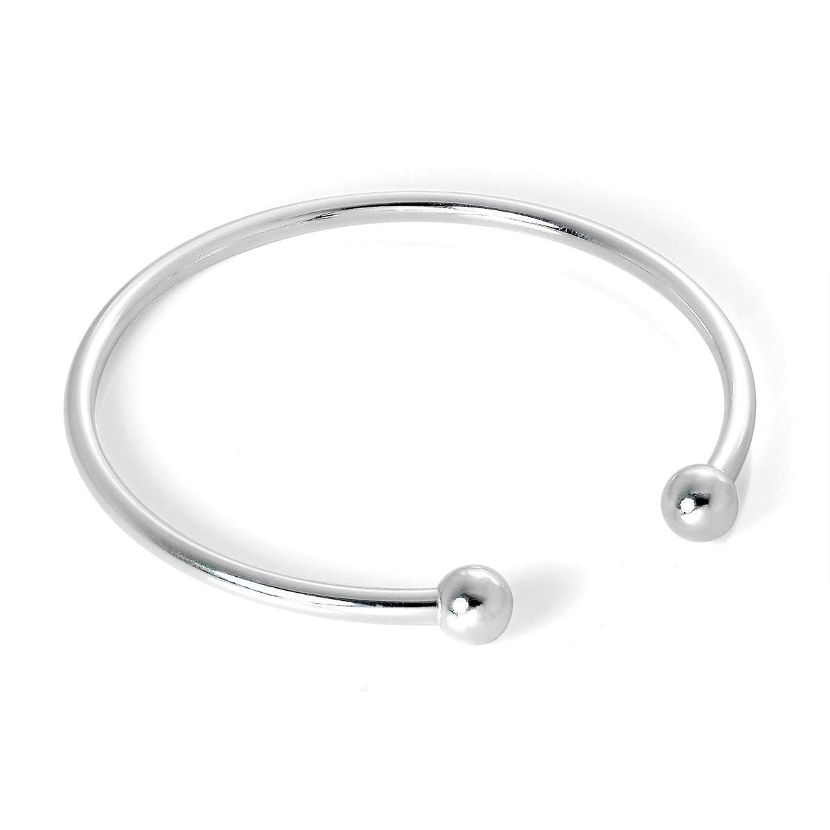 Sterlingsilber Erwachsene 65 mm Hohl Torque Armreif