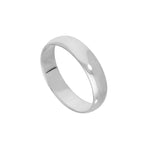 Sterlingsilber 5 mm D - Förmig Ehering Größe 15 - 23 3/4