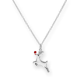 Sterlingsilber 45,5 cm Weihnachts Rentier Halskette