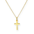 Vergoldet Sterlingsilber 45,5 cm Kreuz Halskette
