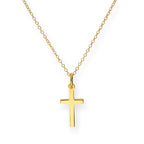 Vergoldet Sterlingsilber 45,5 cm Kreuz Halskette