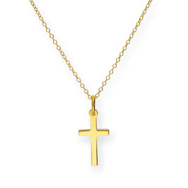 Vergoldet Sterlingsilber 45,5 cm Kreuz Halskette