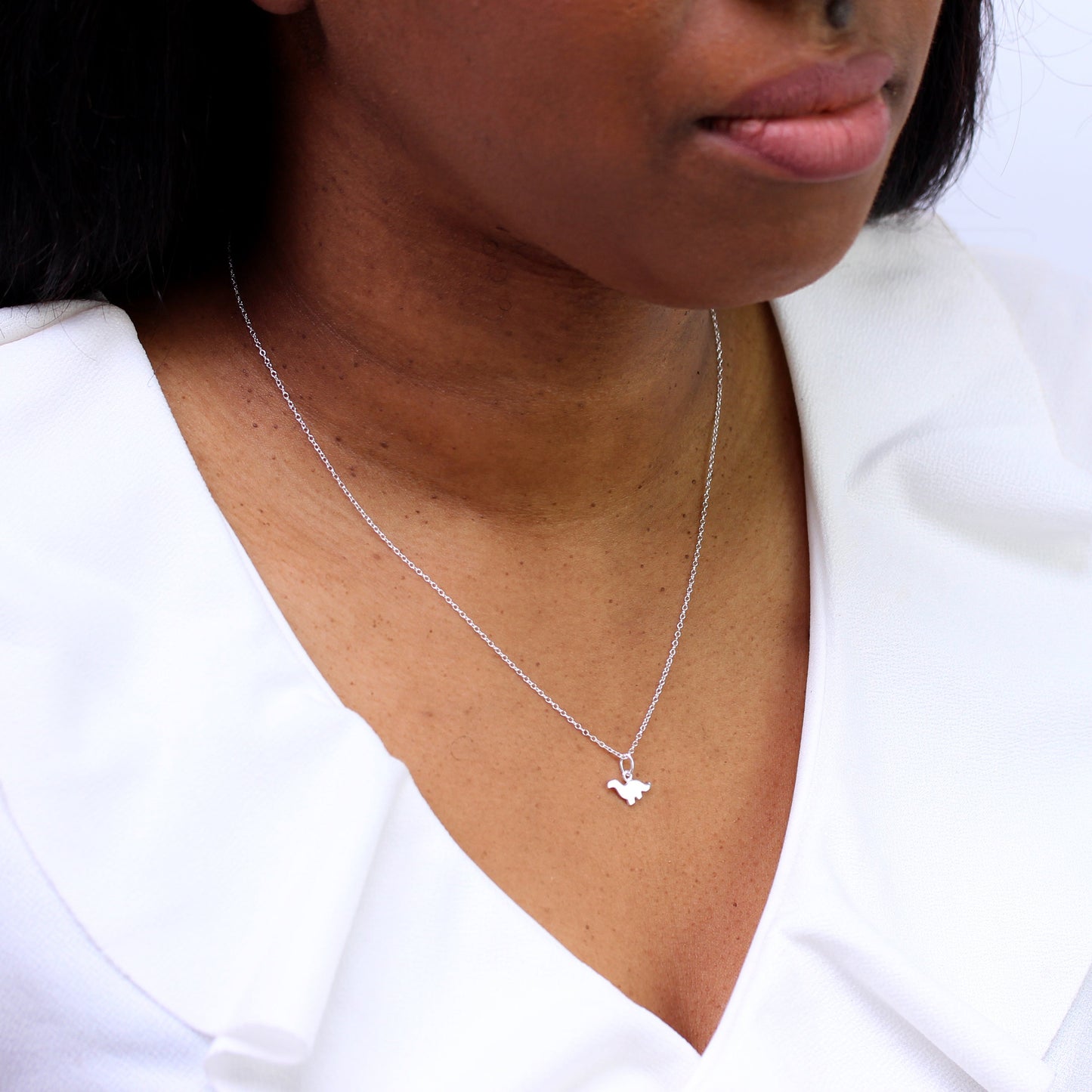 Klein Sterlingsilber 45,5cm Dinosaurier Halskette