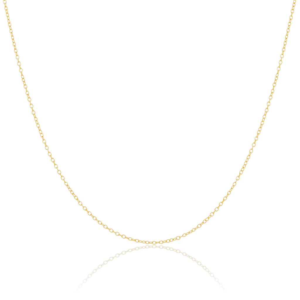 Halskette aus vergoldetem Sterlingsilber mit feiner Belcher-Kette, 16–22 Zoll