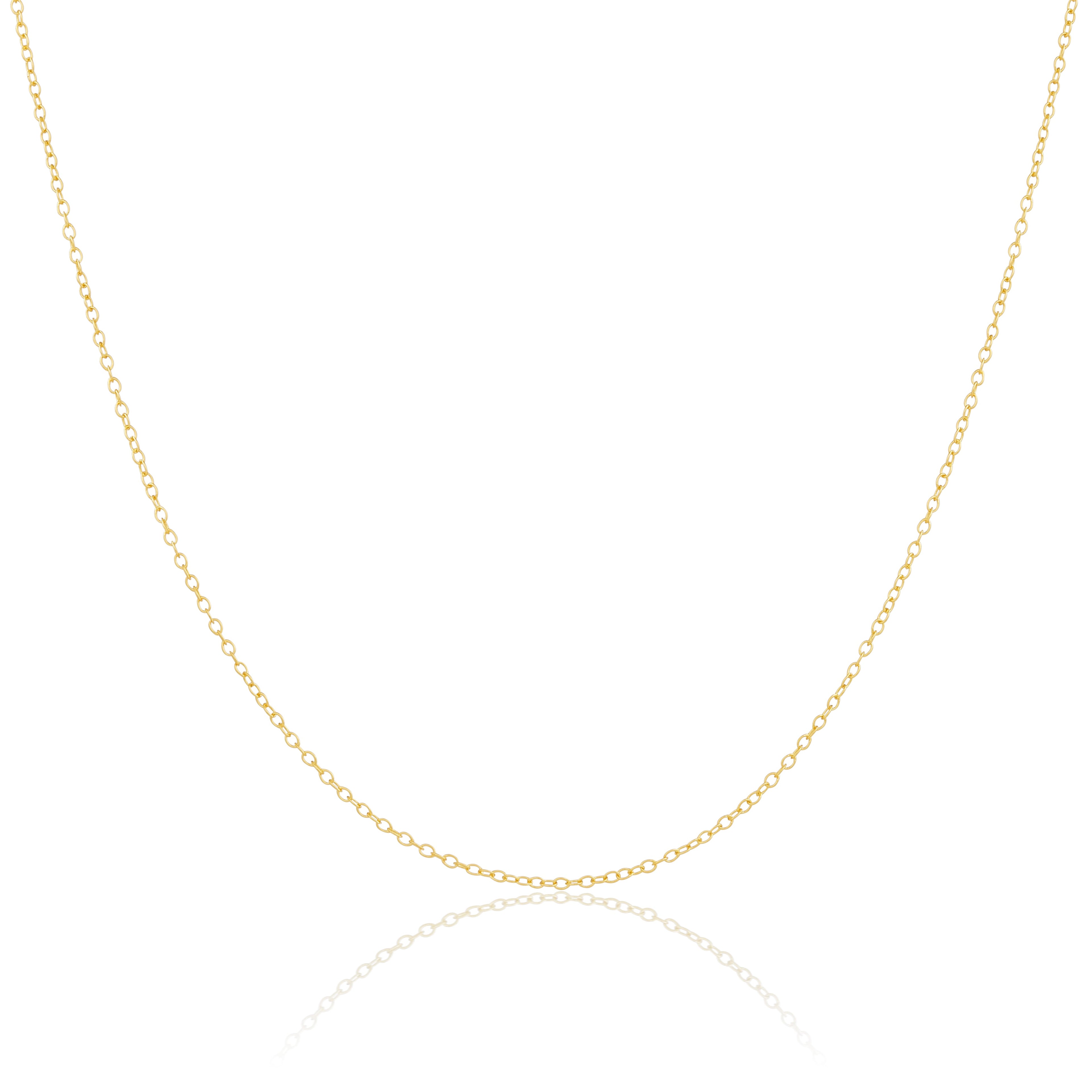 Halskette aus vergoldetem Sterlingsilber mit feiner Belcher-Kette, 16–22 Zoll