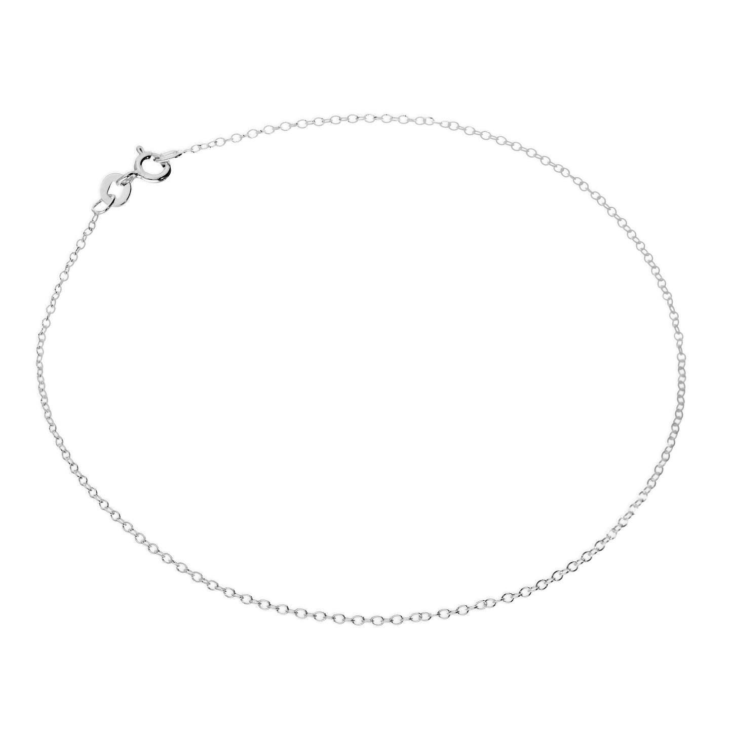 Fein Sterlingsilber Belcher Kette Fußkette - 25,5cm