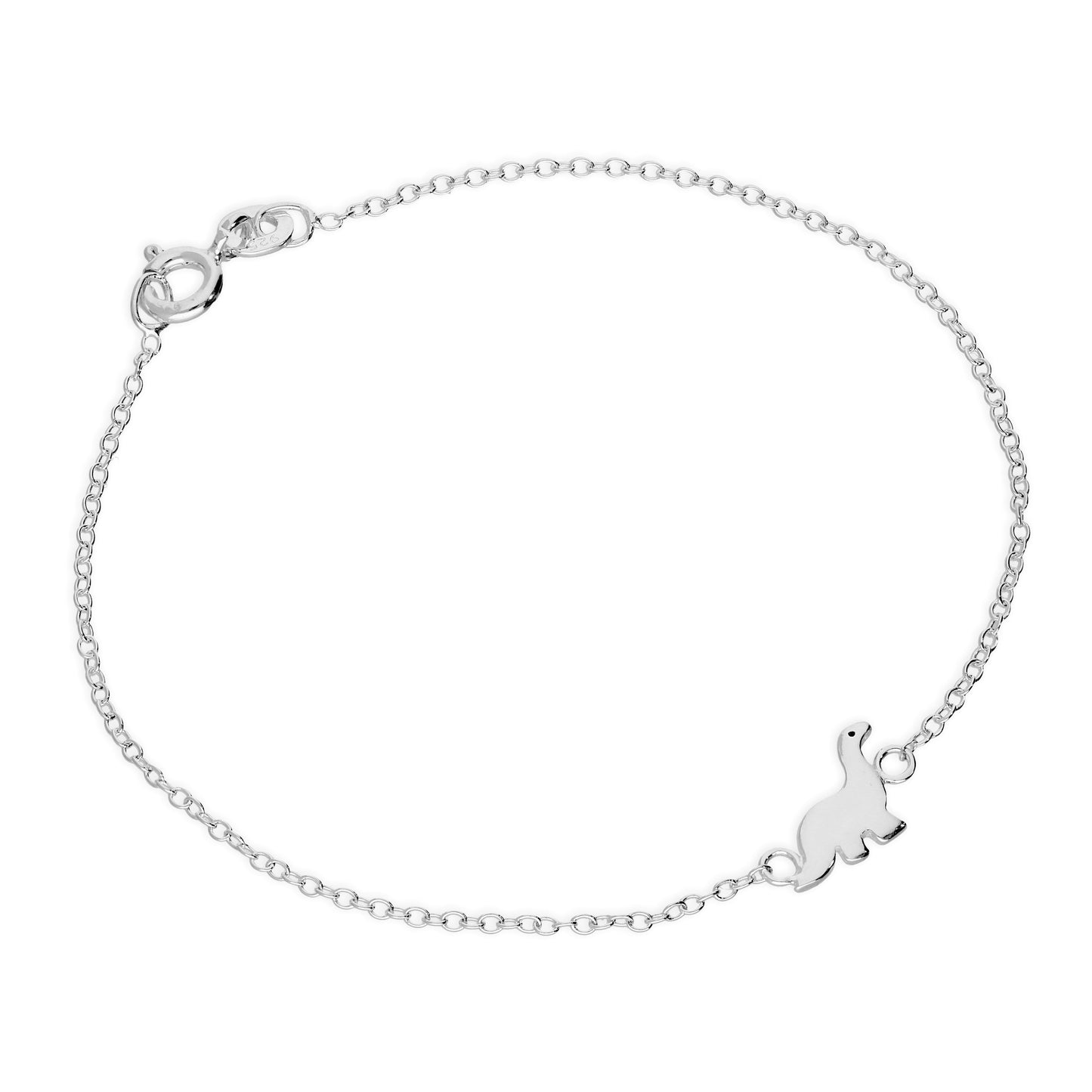 Sterlingsilber Belcher Armband mit Dinosaurier Anhänger