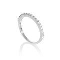 Halber Ewigkeitsring aus Sterlingsilber und klarem Zirkonia, Größe H–W