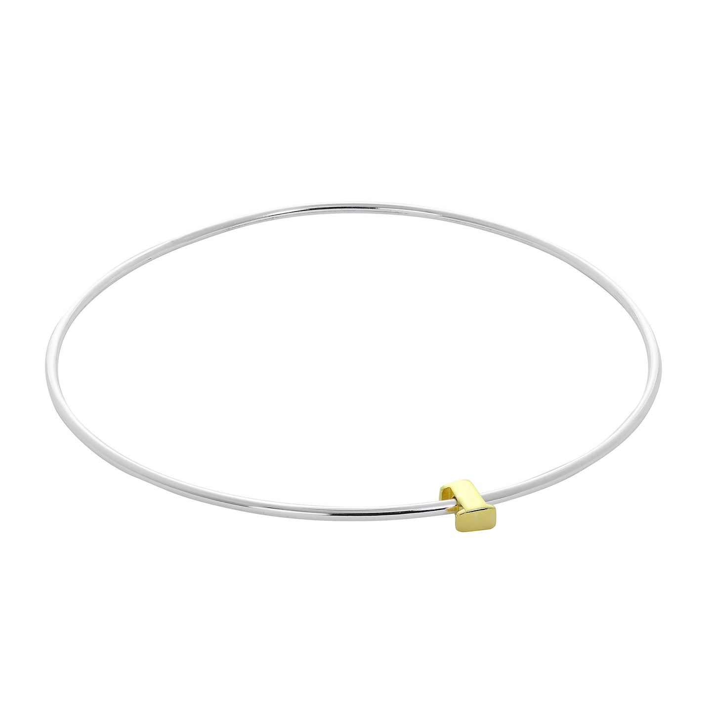 Leichter Sterling Silber Stapelarmreif mit Buchstabenperlen A - Z