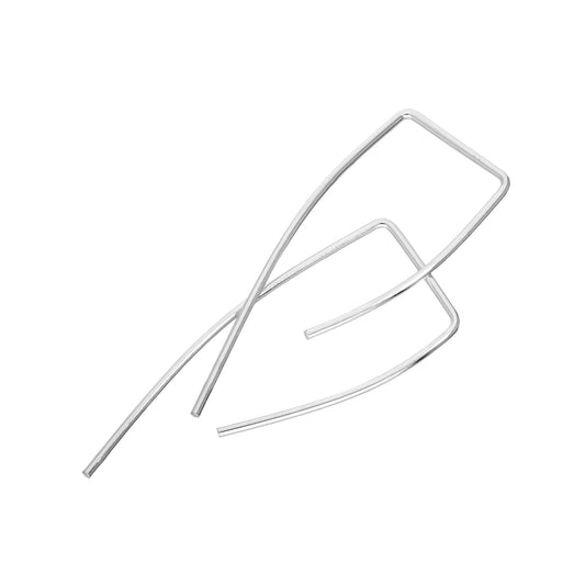 Sterlingsilber Durchzieher Stange Geschwungen Ohrringe
