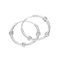 Sterlingsilber 17 mm Bali Creolen Ohrringe
