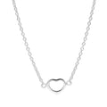 Halskette aus Sterlingsilber mit offenem Herz, 45 cm