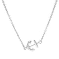 Sterlingsilber Schiff Anker Halskette an 45,5 cm Kette