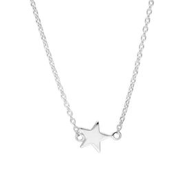 Sterlingsilber Stern Halskette an 45,5 cm Kette
