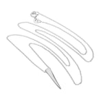 Sterlingsilber Kralle Halskette an 56 cm Kette