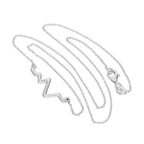 Sterlingsilber Herzschlag Halskette an 45,5 cm Kette