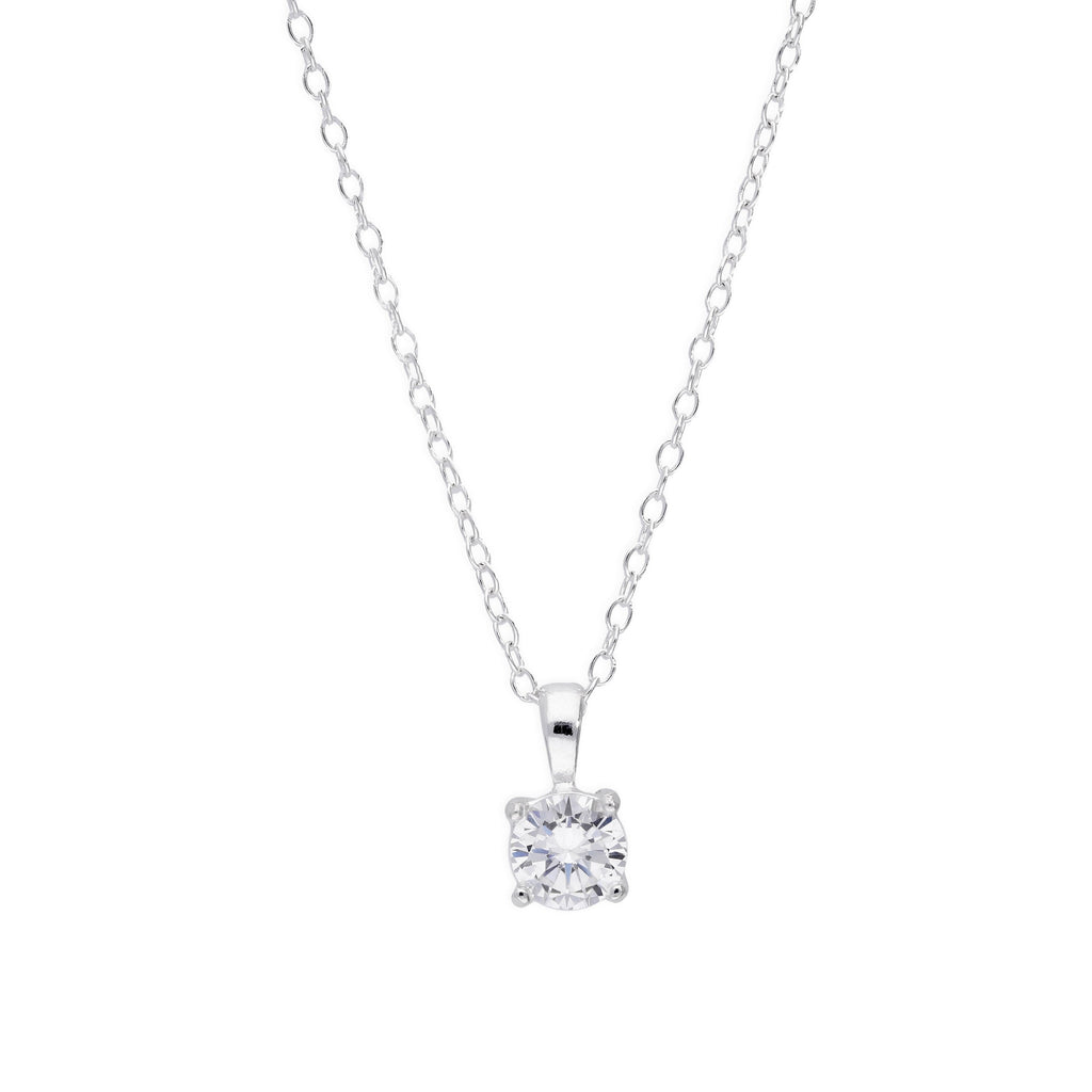 Sterlingsilber & CZ Kristall Anhänger an 45,5 cm Kette