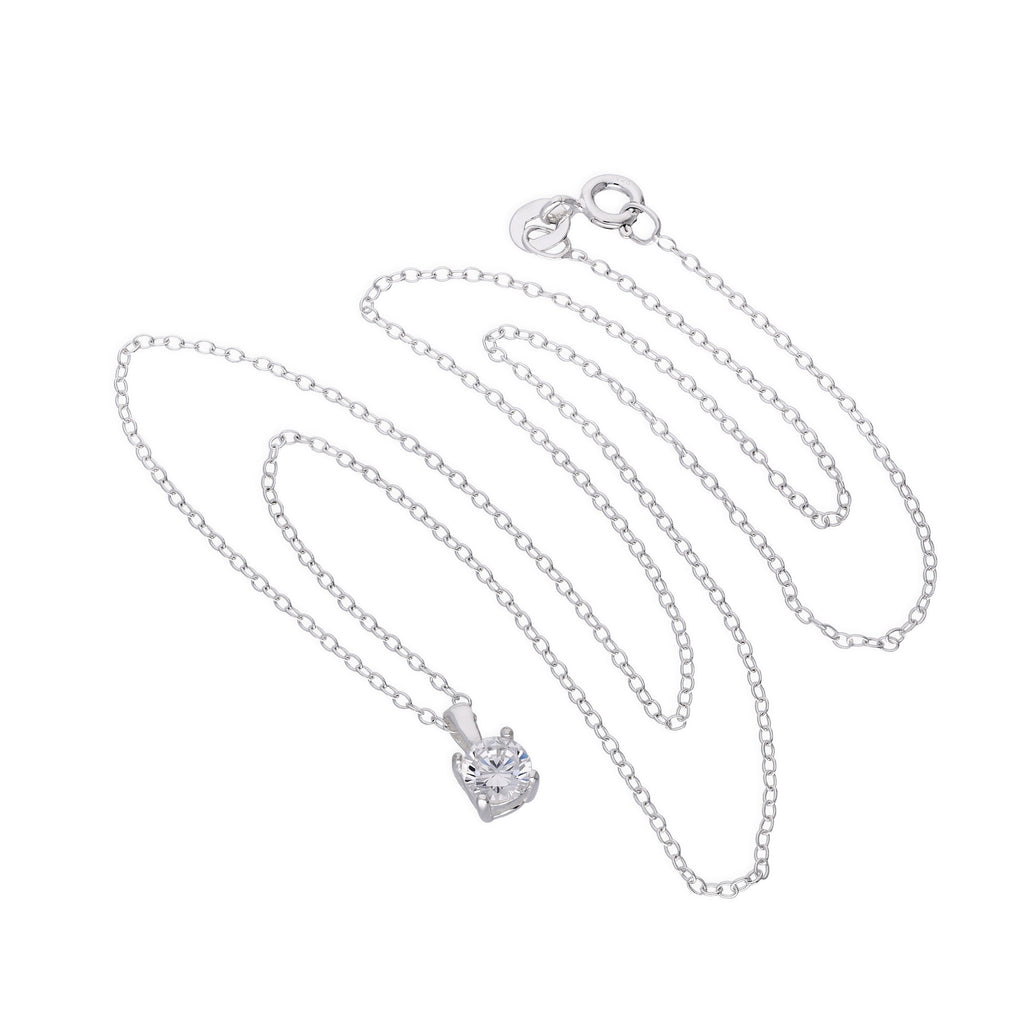 Sterlingsilber & CZ Kristall Anhänger an 45,5 cm Kette