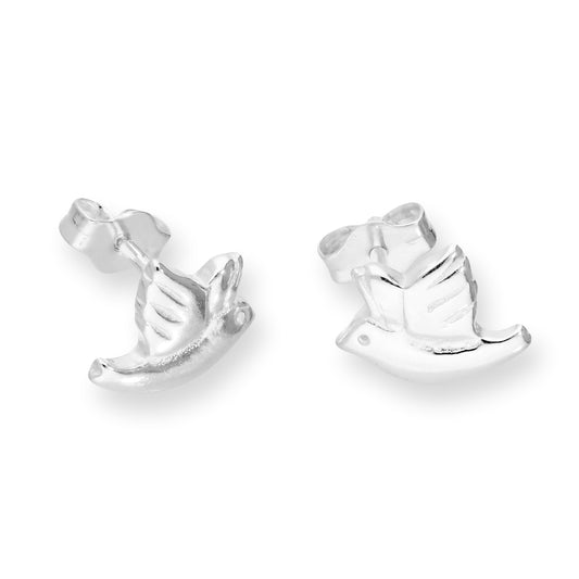 Sterlingsilber Fliegender Vogel Ohrstecker
