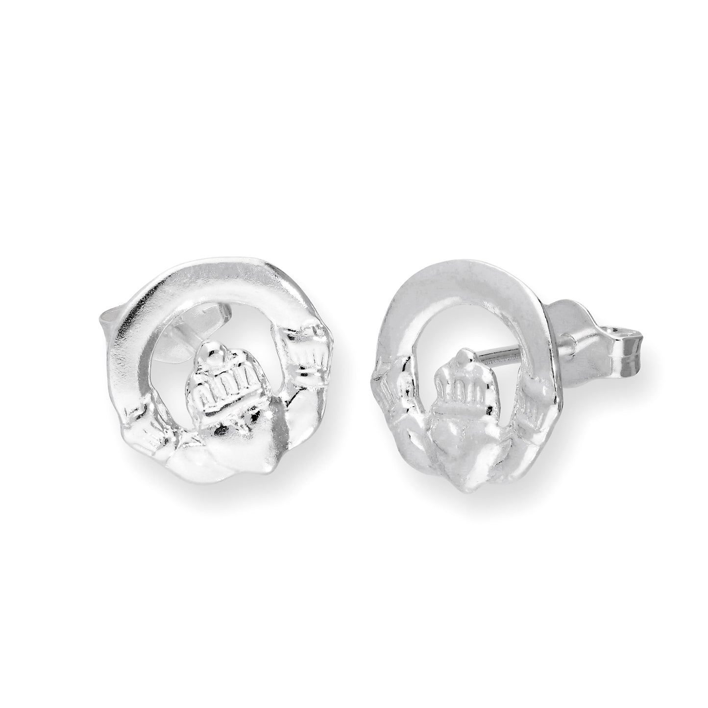 Sterlingsilber Claddagh Ohrstecker