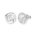 Claddagh-Ohrstecker aus Sterlingsilber