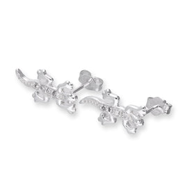 Sterlingsilber & CZ Kristall Eidechse Ohrstecker