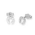 Sterlingsilber Glücks - Hufeisen Ohrstecker