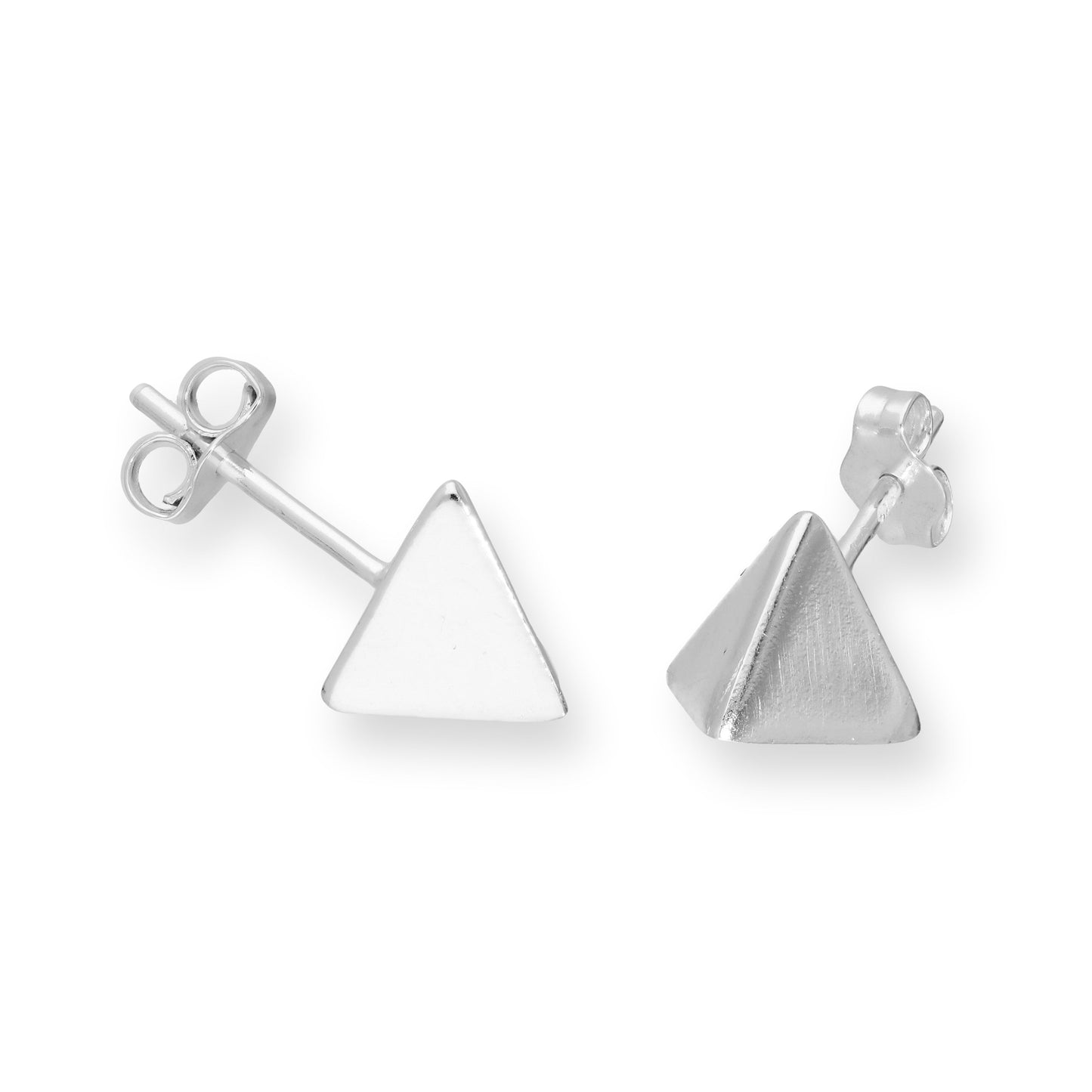 Sterlingsilber Pyramide Ohrstecker