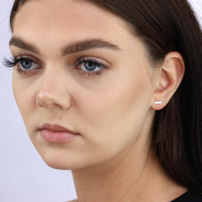 Sterlingsilber Stange Ohrstecker