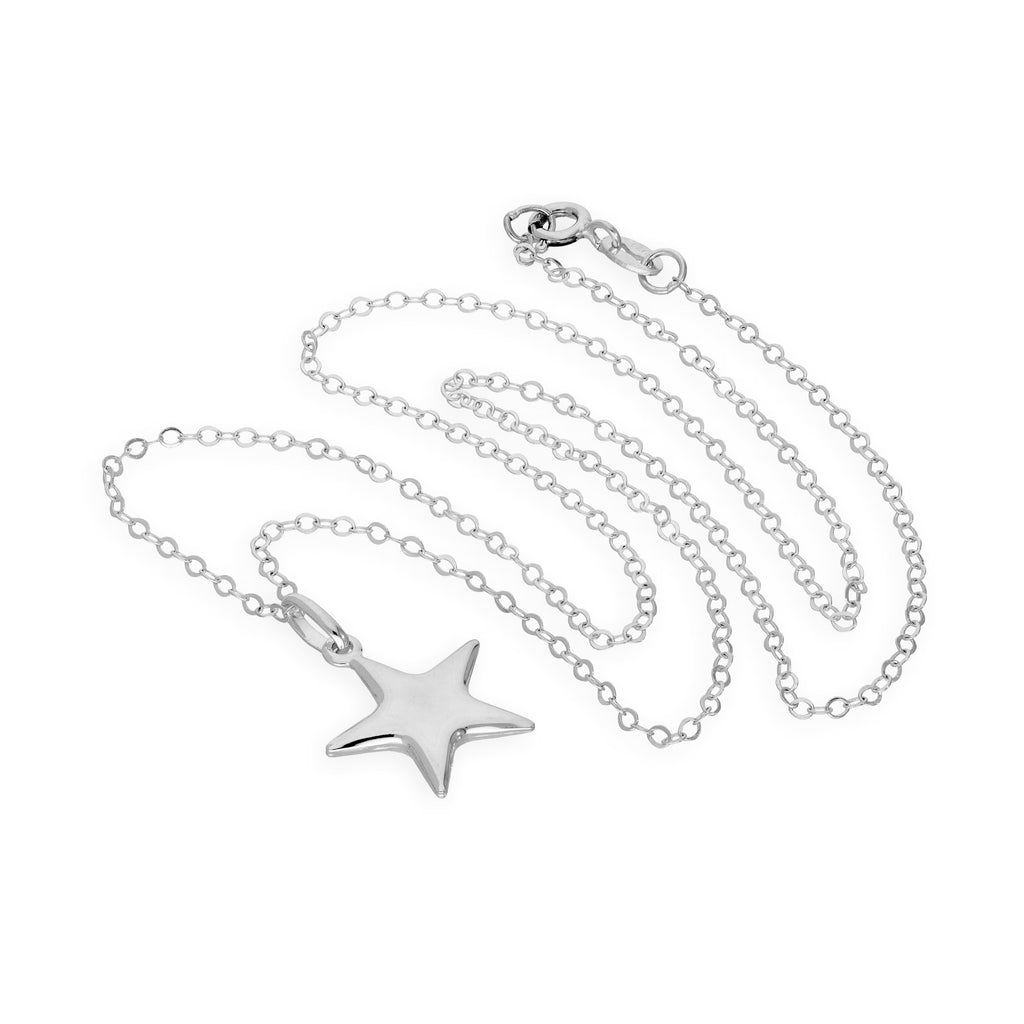Halskette mit Sternanhänger aus Sterlingsilber 40–55 cm