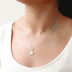 Halskette mit Sternanhänger aus Sterlingsilber 40–55 cm