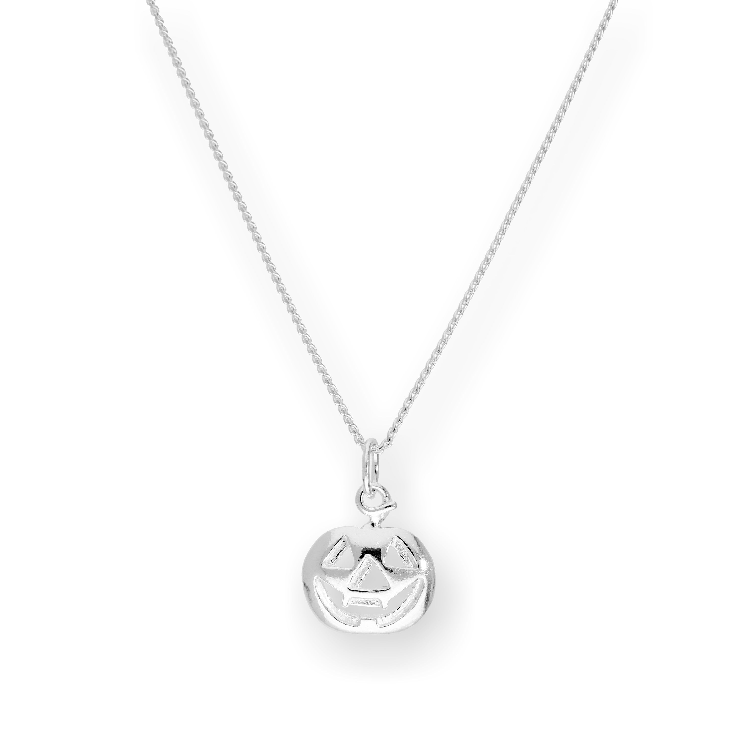 Sterlingsilber Kürbis Anhänger Halskette 40,5 - 56 cm