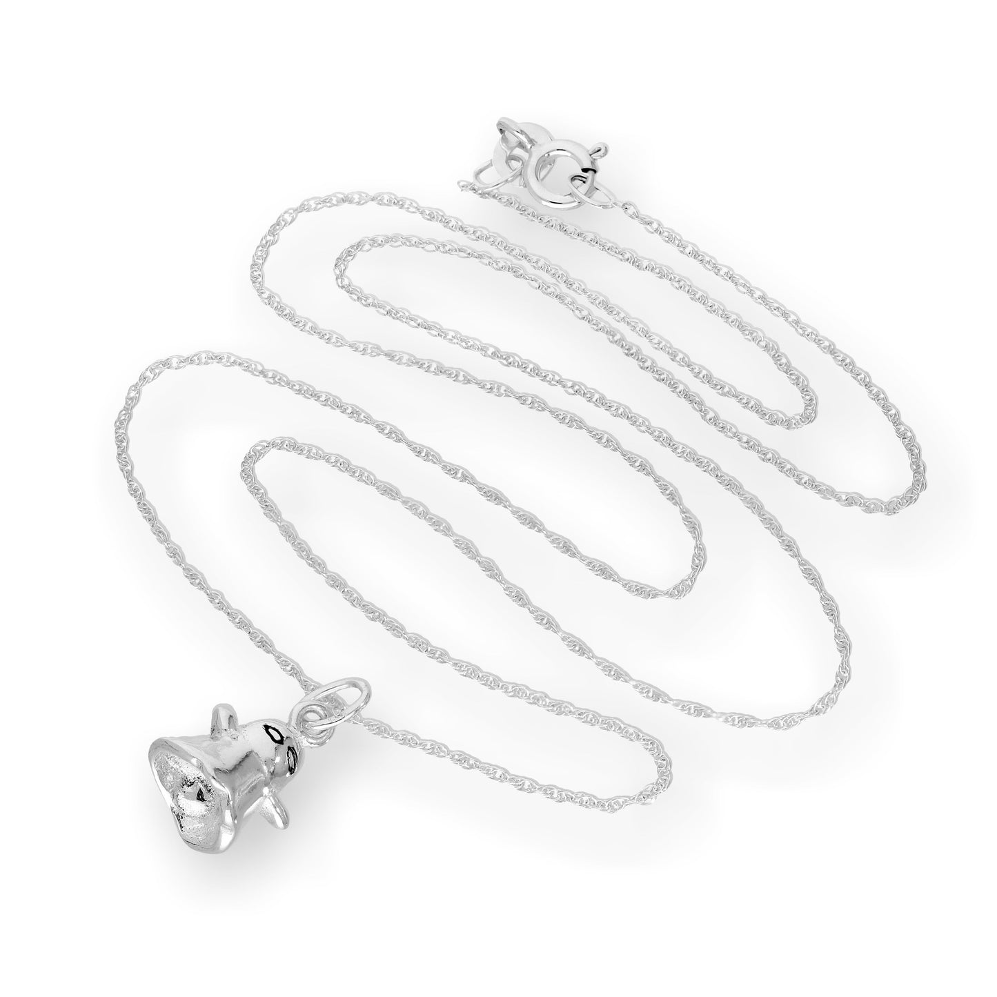 Halskette mit gruseligem Geisteranhänger aus Sterlingsilber 16–22 Zoll