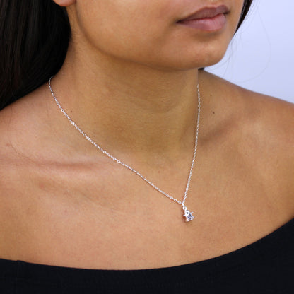 Halskette mit gruseligem Geisteranhänger aus Sterlingsilber 16–22 Zoll