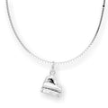 Halskette aus Sterlingsilber mit Klavieranhänger, 16–22 Zoll