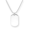Sterlingsilber gravierbarer großer Dog Tag Anhänger Halskette 35 - 55 cm