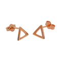 Rosévergoldet Sterlingsilber Offen Dreieck Ohrstecker
