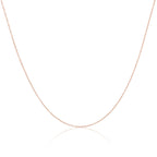 Roségold-beschichtete Sterlingsilber-Trace-Kette 35, 40, 45, 50, 55 cm
