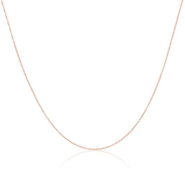 Roségold-beschichtete Sterlingsilber-Trace-Kette 35, 40, 45, 50, 55 cm